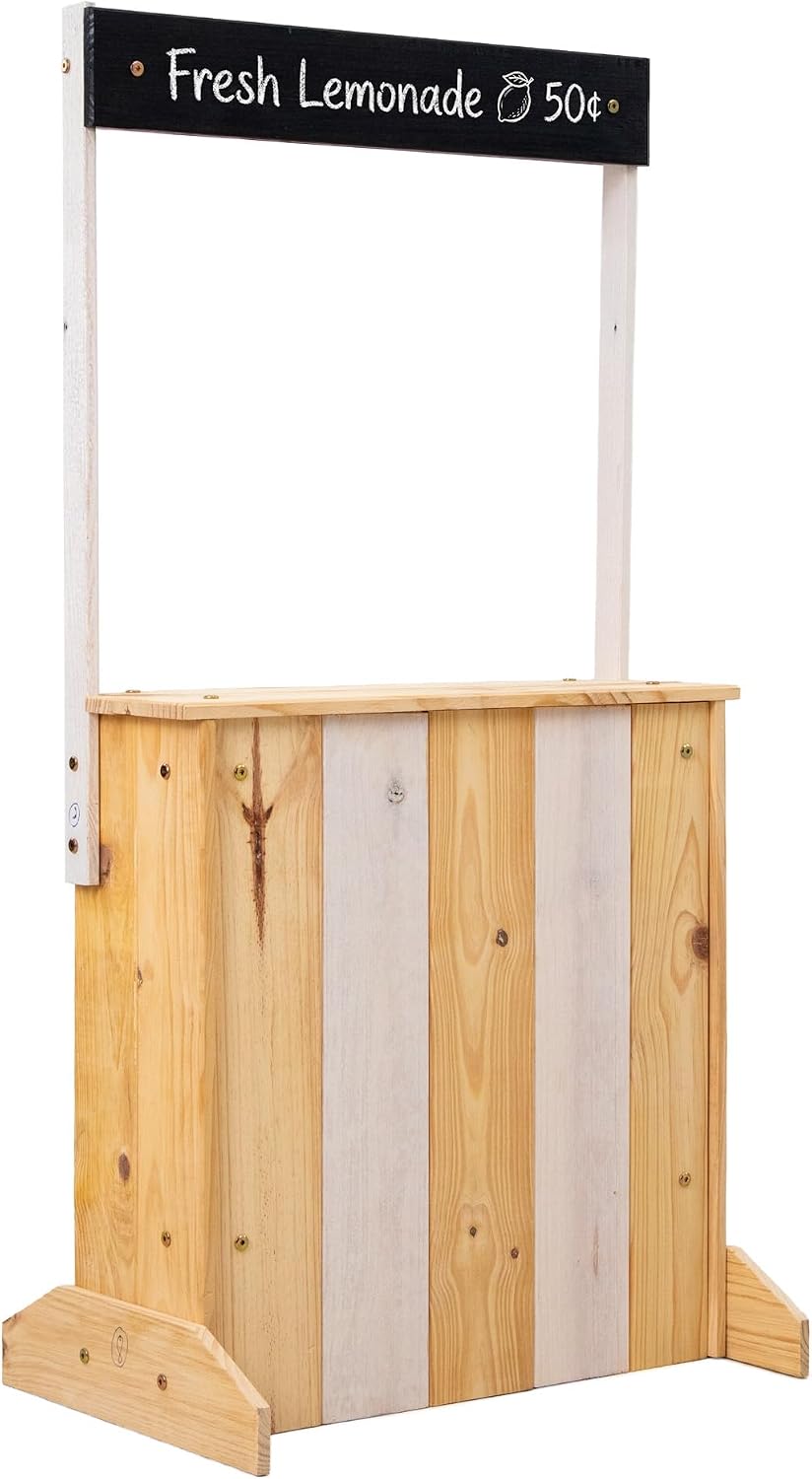 OWLHAUS Packable Wooden Lemonade Stand for Kids, Small Version