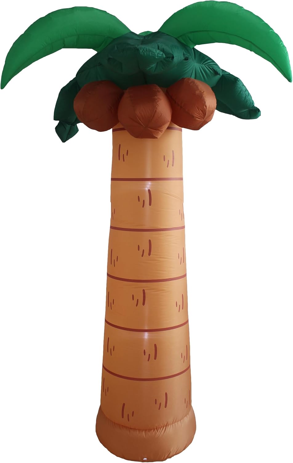 8 Foot Tall Jumbo Summer Party Inflatable Palm Tree with Coconuts / Pre-Lit LED Lights, Outdoor Indoor, Lawn