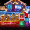 BLOWOUT FUN 7ft Inflatable Christmas Gingerbread Cookies Machine Decoration / Bulid in Lights Blow Up
