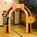 Vertintong 9 ft Giant Basket Inflation Arch for Basketball Party Decorate with 1 Blower and 5 LED Light for