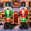 YOUBEMAGIC 8.3FT 2pcs Christmas Inflatable Nutcracker, Jumbo Nutcracker Soldier Blow up with Build-in LED