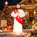 ZeahVeyora 7FT Jesus Inflatable Outdoor Decor, Calassic / with Built in LED Lighted and Air Blower, Blow Up