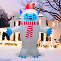 PTS 12FT Inflatable Yeti Outdoor Decoration, Christmas Blow Up Yard Decorations, Built-in LED Lights