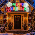 Rossesay 48" Outdoor Merry Christmas Light, Large Christmas LED Sign Decoration / Extra Size Light up