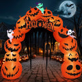 MGparty 10FT Halloween Inflatables Pumpkin Archway / Built-in LED Lights, Blow Up Halloween Yard Decoration